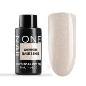 OneNail Shimmer Base Beige (бутылка) 30ml.