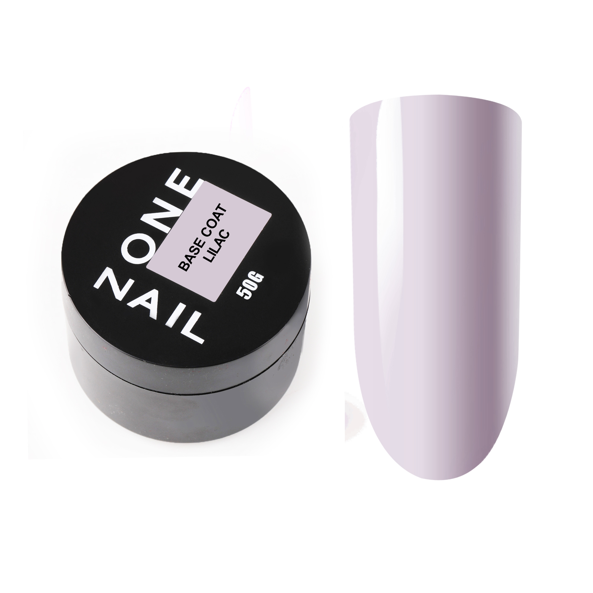 e70u3rqeinhyw1e1l8g58qb57lk3l6pl OneNail Base Coat Lilac (шайба) 50ml. — изображение 1